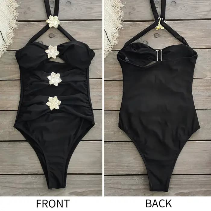 Maillot de bain une pièce à fleurs pour femmes