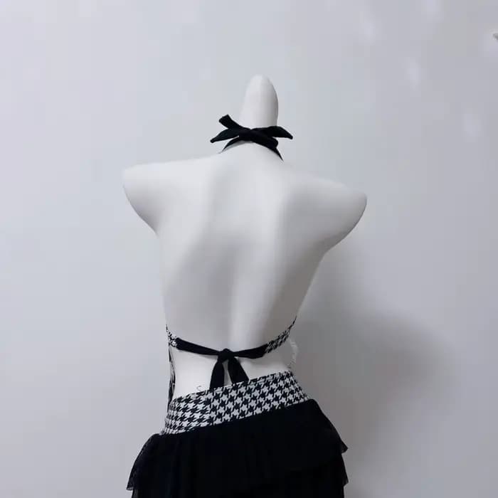 Ensemble de bikini gothique vintage noir Spice Girls pour femmes