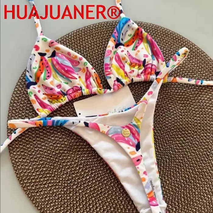 Nouvel ensemble bikini sexy pour femme 2026 – Maillot de bain brésilien string pour vacances à la plage