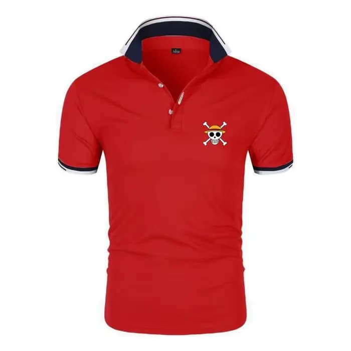 Polo pour homme One Piece Luffy Logo Print 2026, rafraîchissant pour l'été, sans adhérence au corps, séchage rapide, absorbe la transpiration