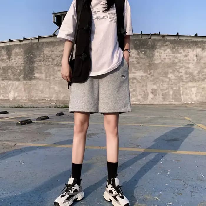 Short brodé de lettres Harajuku pour femmes