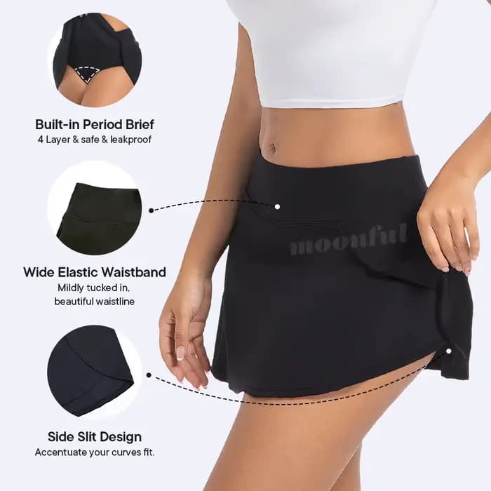 Maillot de bain menstruel pour femmes, maillot de bain pour adolescents, jupe imperméable, avec Protection UV maillot de bain menstruelles