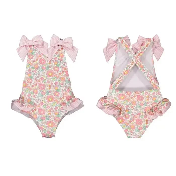 Maillot de bain une pièce pour filles, imprimé élingue, mignon, bikini de plage, 2-7 ans
