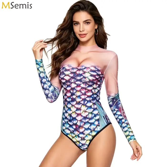 Maillot de bain une pièce sirène pour femme