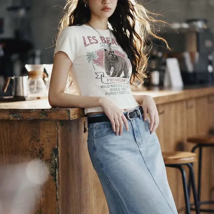 T-shirt court Maden pour femme, coupe ajustée, imprimé rétro magazine, séchage rapide, respirant, manches courtes, décontracté, été, usage quotidien