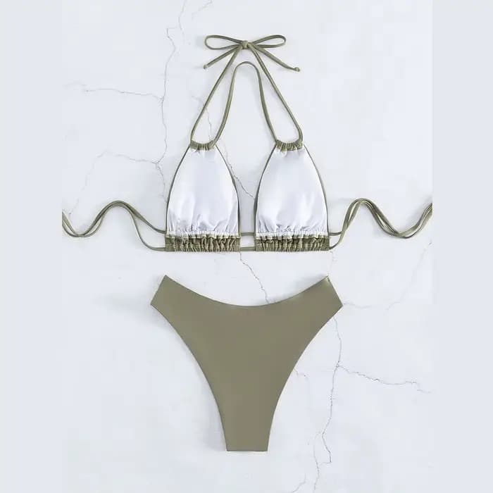 Maillot de bain en nylon solide pour femmes