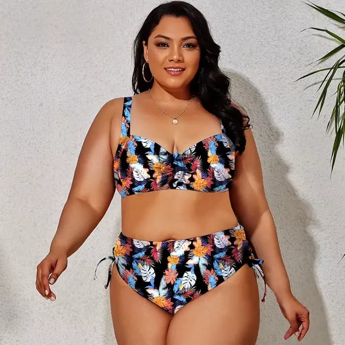 Maillot de bain sexy taille haute pour femme