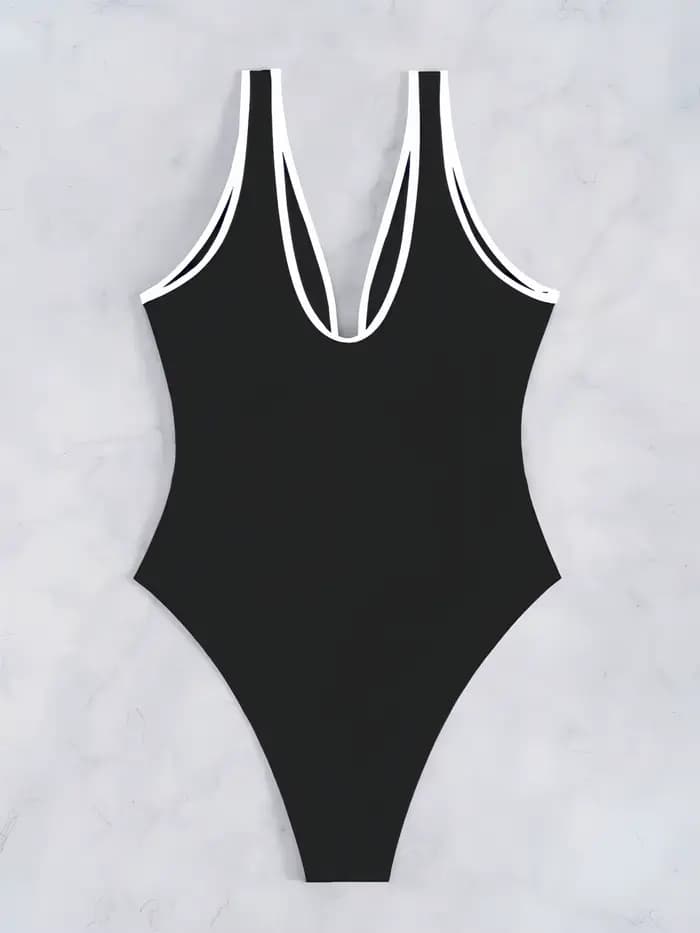 Maillot de bain une pièce noir élégant