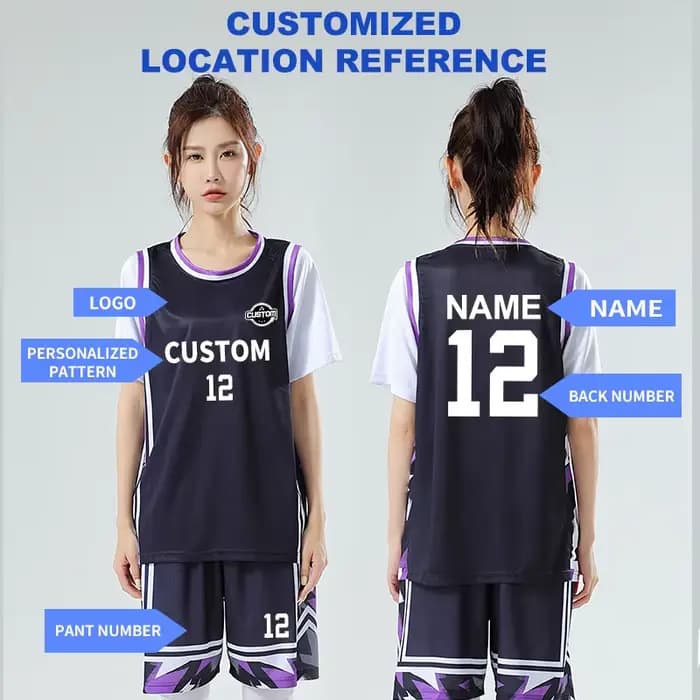 Ensembles de maillots de basket-ball personnalisés pour filles, uniforme de basket-ball féminin à séchage rapide, chemise de basket-ball d'équipe respirante pour femmes, vente en gros, 281
