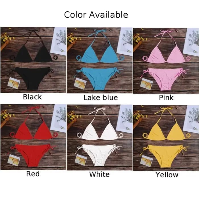 Femmes string Bikini ensemble Sexy maillot de bain Style bandeau