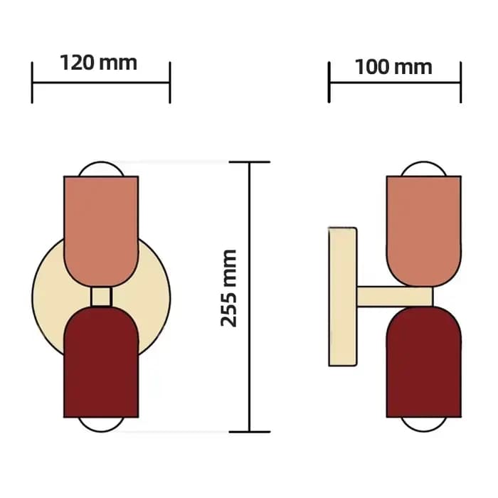 Lampe murale colorée pour chevet, style nordique, pour salon, couloir, chambre d'enfant, lampe de décoration intérieure Macaron