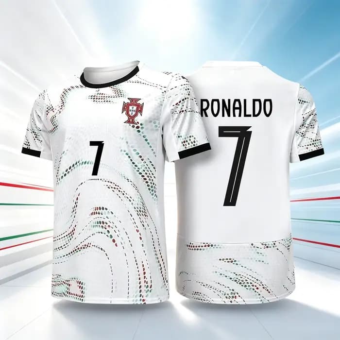 Maillot de football Ronaldo édition fan 2026 – Haut de sport léger et respirant pour l'entraînement en extérieur – T-shirt d'été pour homme