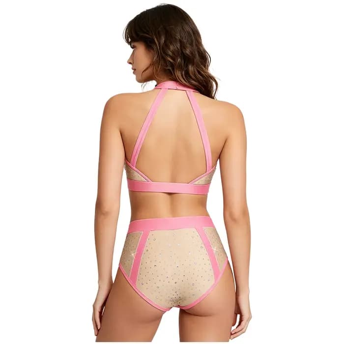 Maillot de bain femme brillant avec strass