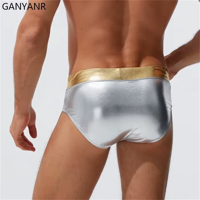 GANYANR – maillot de bain pour hommes, slip de bain Gay, Sexy, culotte de plage, vêtements de surf à séchage rapide