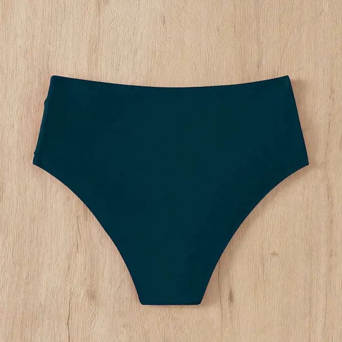 Bas de bain basique taille haute pour femmes