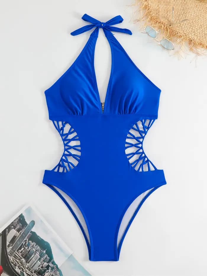 Maillot de bain une pièce croisé