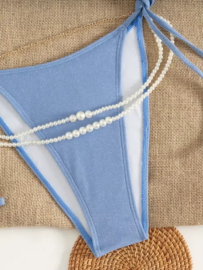 Haut de bikini triangle sexy pour femme, nouvelle collection 2026, maillot de bain tendance, tenue de plage deux pièces, bikini sexy simple uni à licou