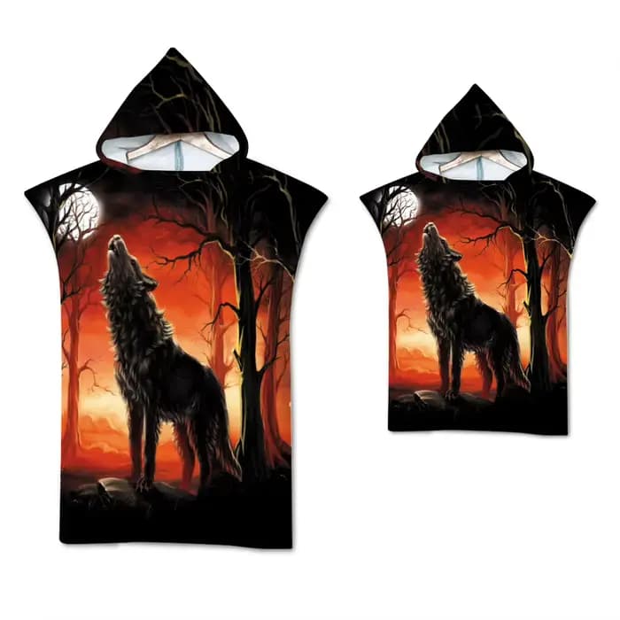 Loup grande serviette de plage