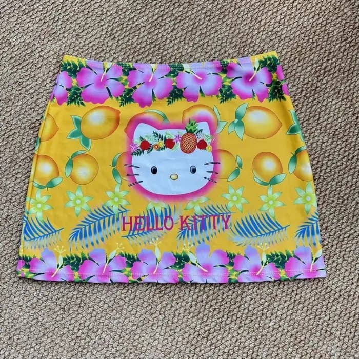 Maillot de bain sexy Hello Kitty japonais Kawaii pour femme, bikini d'été à bretelles fendues, mode plage et resort, motif dessin animé
