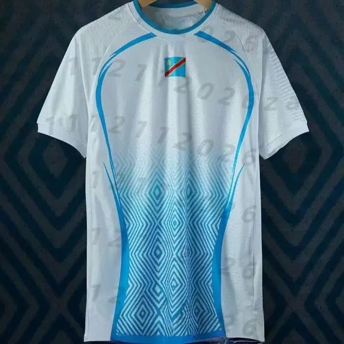 Nouvelle Saison Été 2026 – Maillot de Foot Congo National pour Hommes et Enfants – T-shirt Respirant à Séchage Rapide et Anti-Transpiration