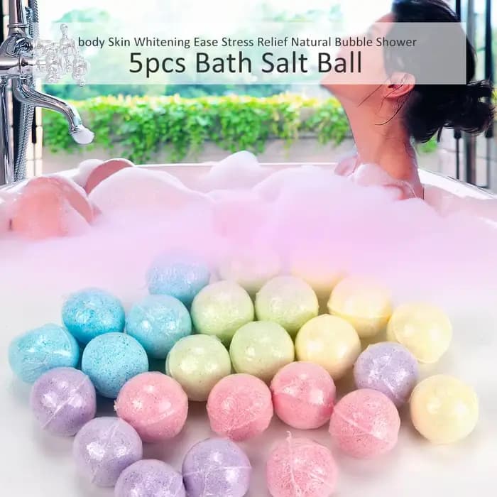 Petite boule de bain 10g au sel marin pour le corps, moule relaxant anti-stress, hydratant, nettoyant pour la douche, idéal pour les cadeaux de vacances et le spa