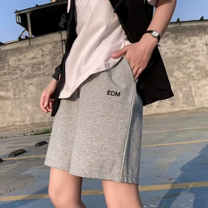 Short brodé de lettres Harajuku pour femmes
