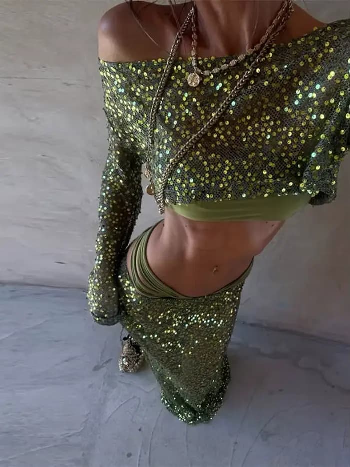 Haut court à paillettes