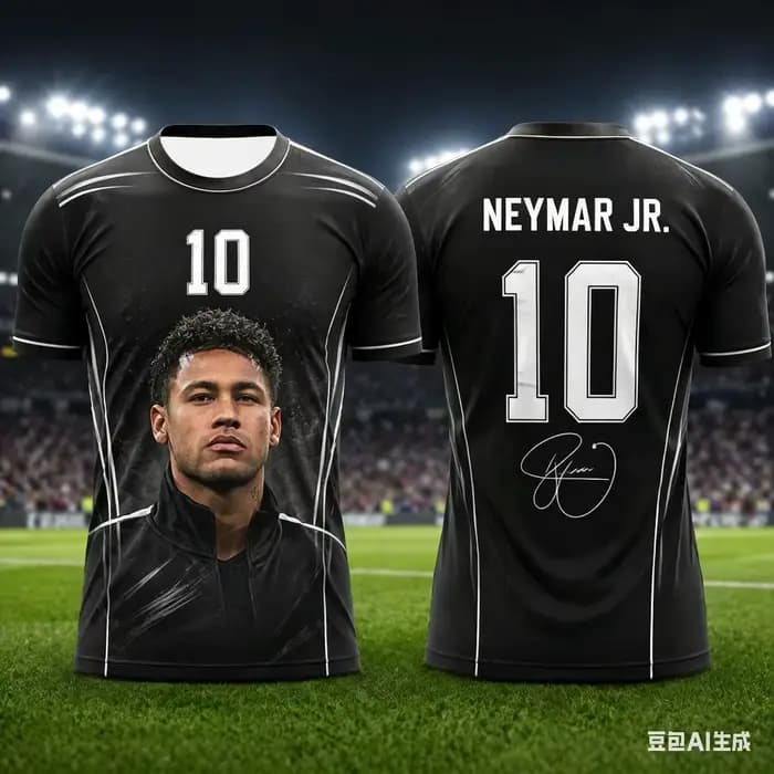 Numéro de l'équipe nationale du Brésil Maillot de football Neymar pour 10 joueurs, T-shirt sportif pour homme été 2026, tissu respirant et à séchage rapide