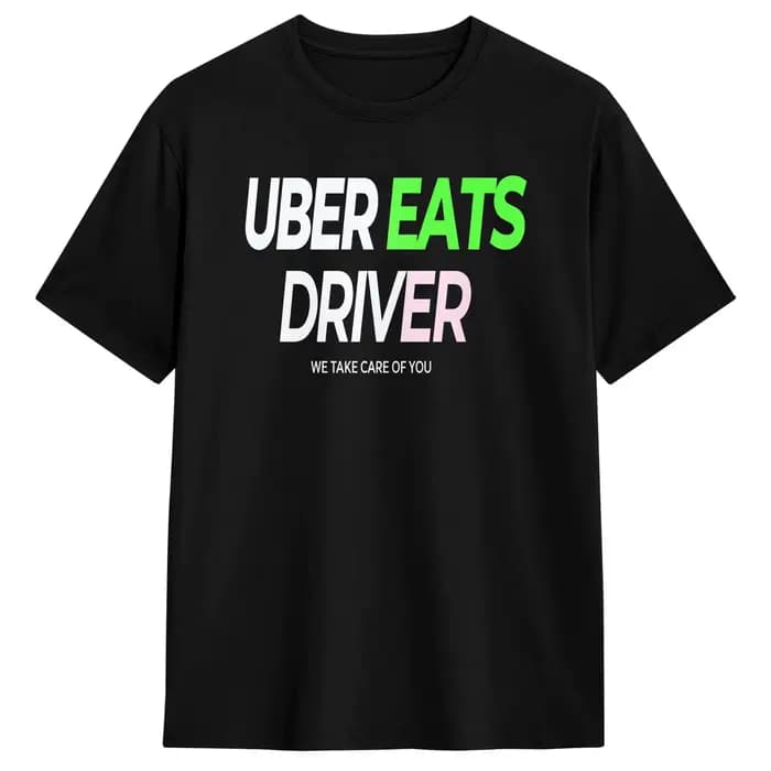 Humor U-uber Eats T-shirt de livraison pour hommes, col rond, en coton, à manches courtes, vêtements grande taille