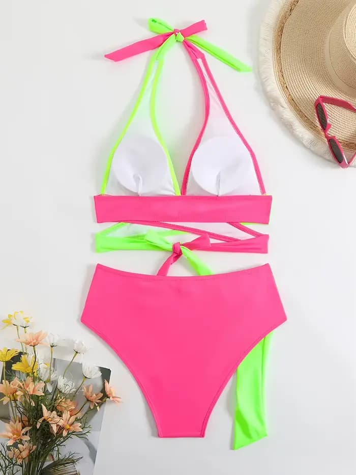 Maillot de bain sexy croisé pour femmes