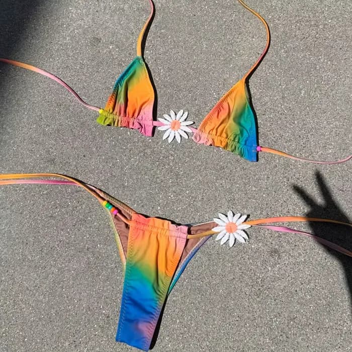 Maillot de bain Sexy col en V Bikini licou maillots