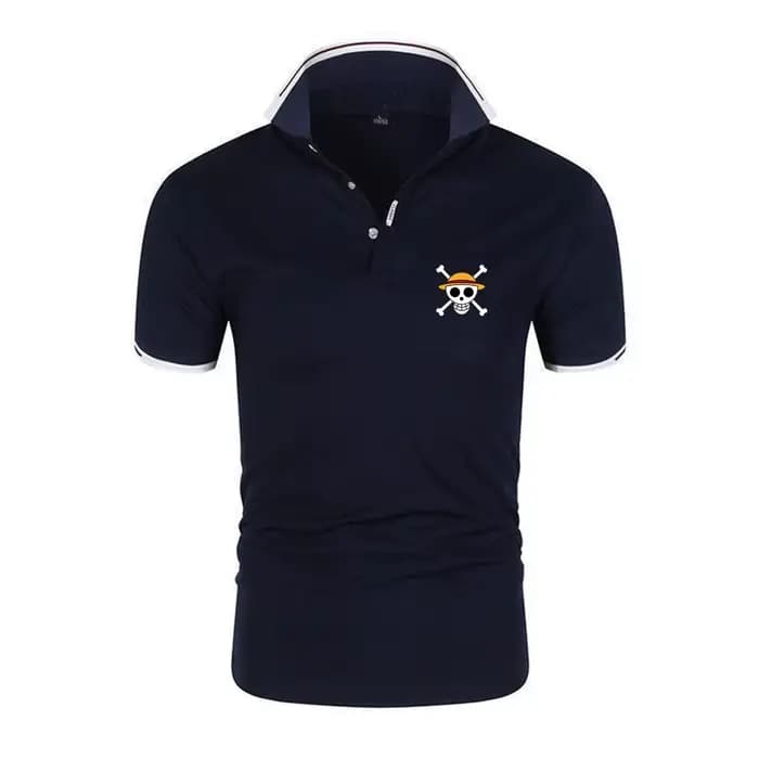 Polo pour homme One Piece Luffy Logo Print 2026, rafraîchissant pour l'été, sans adhérence au corps, séchage rapide, absorbe la transpiration