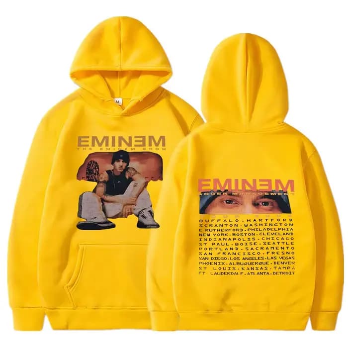 Eminem Anger Management Tour 2002 sweat à capuche Vintage Harajuku drôle Rick sweats à manches longues hommes femmes pull mode