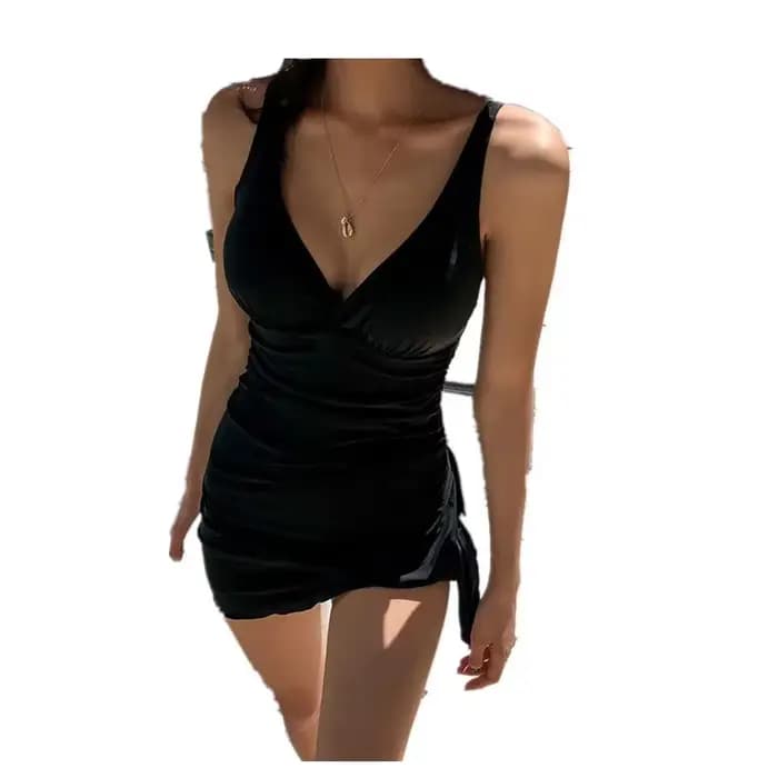 Maillot de bain une pièce noir Style coréen offre spéciale de la saison Ins tendance ventes transfrontalières maillots