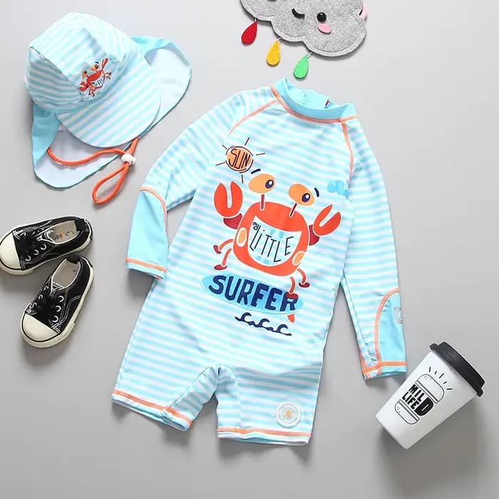 Maillot de bain à manches longues pour enfants, protection UV, bébé garçon, vêtements de piscine, plage, 2020