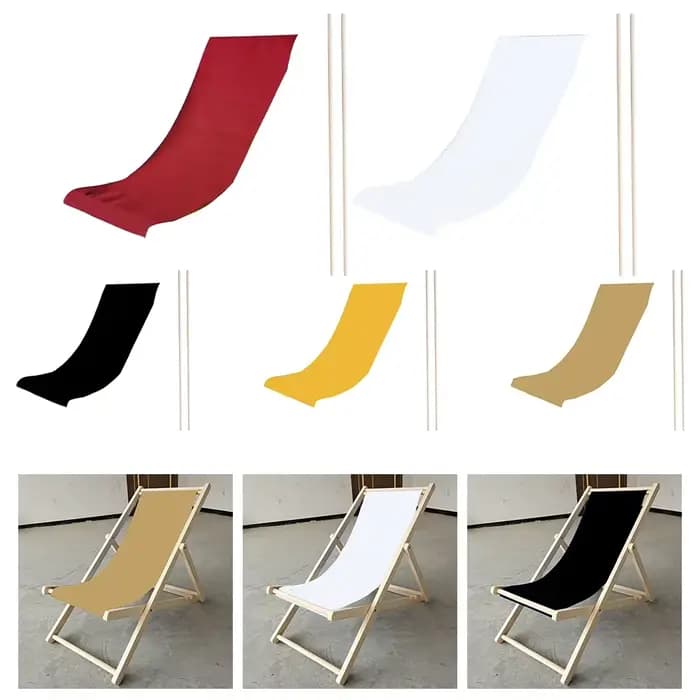 Housse de rechange pour chaise de plage, chaise longue décontractée et simple pour patio, bain de soleil, fournitures de jardinage pour l'extérieur