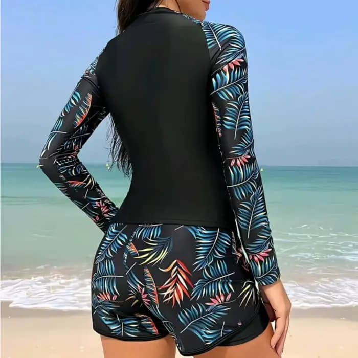 Maillots de bain d'été fermé Tankini ensembles maillot