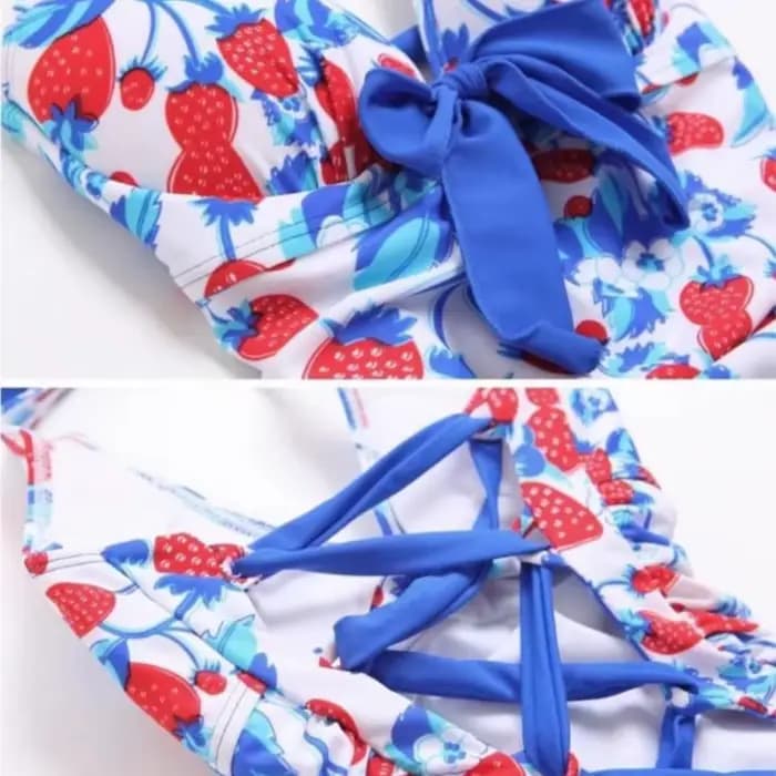 Femmes fraise robe de bain Vintage