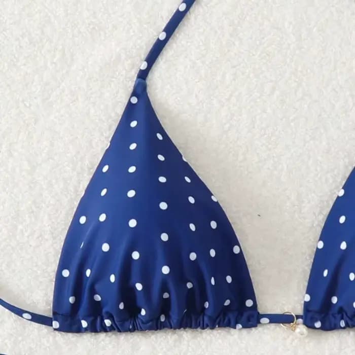 Nouveau Maillot de Bain 2 Pièces à Pois 2026 pour Femme – Ensemble Bikini Sexy Noir et Blanc Style Américain – Maillot de Plage