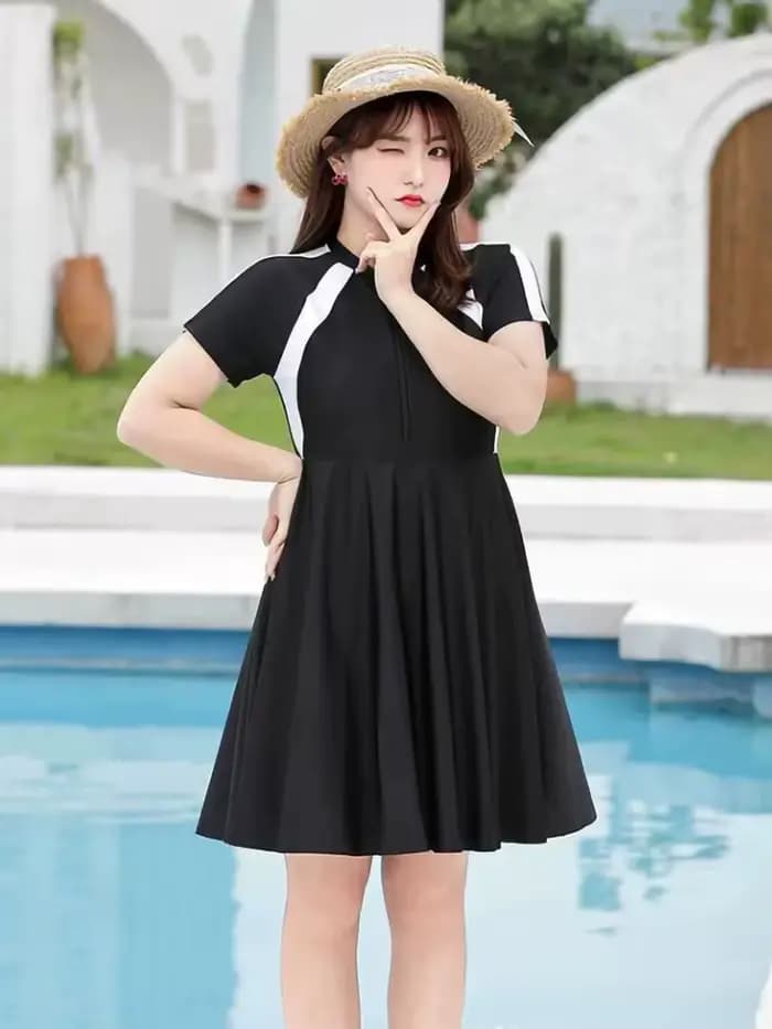 Maillot de bain une pièce pour femme 2026, coupe ample, couleur unie, dentelle, effet amincissant et cache-ventre, pour sources chaudes