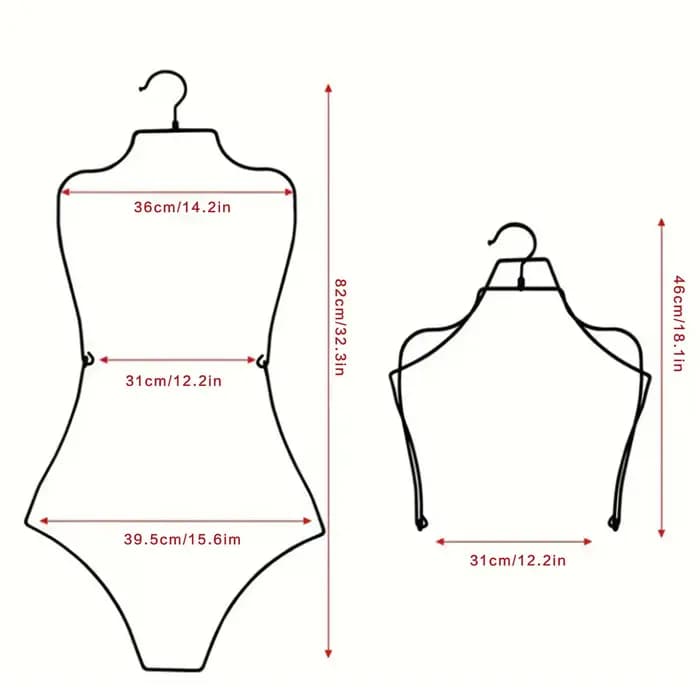 Présentoir de maillot de bain en forme de corps