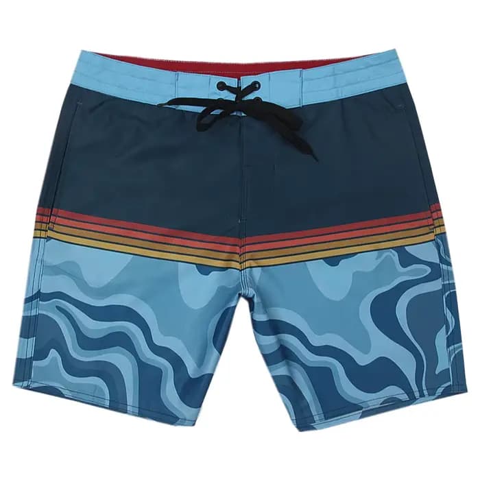 Short de plage à séchage rapide pour homme, coupe ample, élastique, décontracté, longueur trois-quarts, pour la pêche, la gym, la natation, en mélange polyester et élasthanne, été