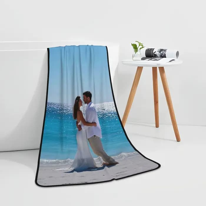 Serviette de bain avec Photo personnalisée 68x140
