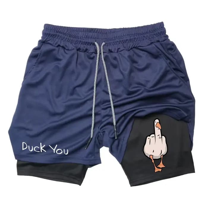 Short d'été imprimé canard de dessin animé pour hommes