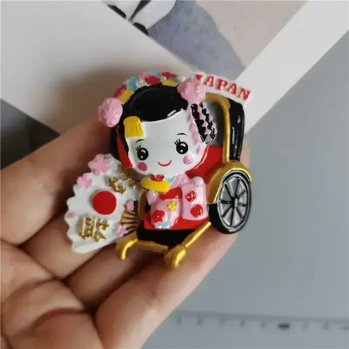Aimants de réfrigérateur japonais Souvenir de voyage japonais Koi japon Musume Osaka décoration de la maison résine réfrigérateur aimants Collection cadeaux