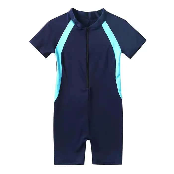 Combinaison de plongée une pièce à manches courtes zippée pour filles