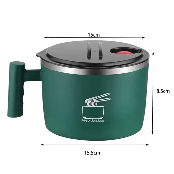 Filles à soupe britannique portable Ramen, bols à soupe thaïlandais, Udon à salade, récipient à déjeuner pour la maison, le voyage, le camping, la randonnée, 850ml, 29oz