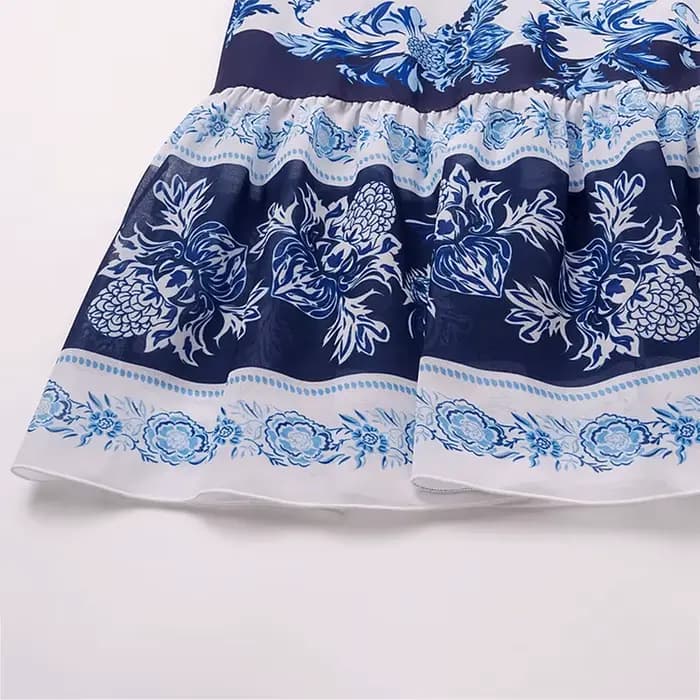 Flaxmaker Vintage imprimé maillot de bain femmes à manches longues fleur couleur bloc imprimé une pièce maillot de bain jupe pantalon dames maillot de bain