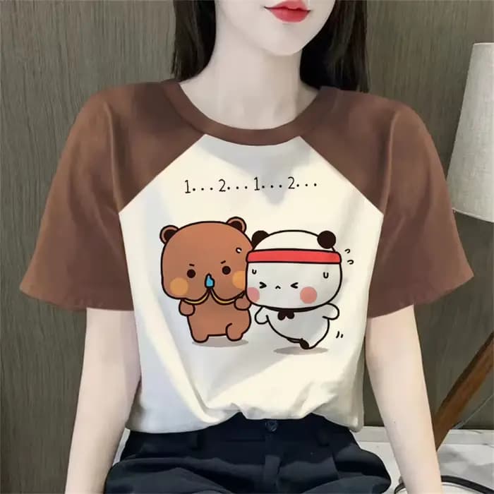Bubu Dudu t-shirt fille rétro gothique kawaii années 80 t-shirt classique confortable coloré Y2k université Vintage streetwear