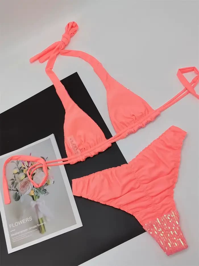 Vagues scintillantes Sexy Bikini femmes maillots de bain femme maillot